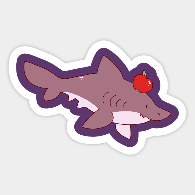 Apple Shark Sticker by saradaboru